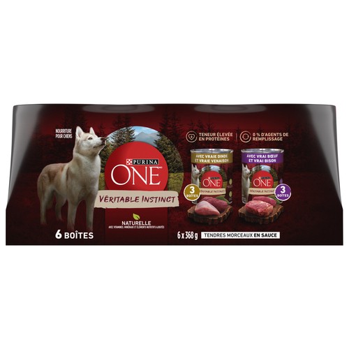 Purina ONE Wet Dog Food Tender Cuts in Gravy Variety Pack 6 x 368 g