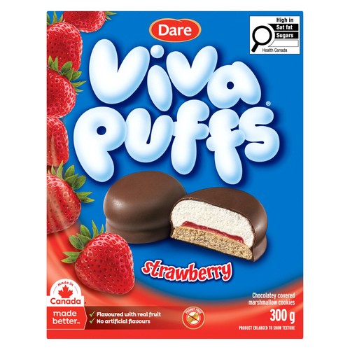 Dare Viva Puffs Cookies Strawberry 300 g