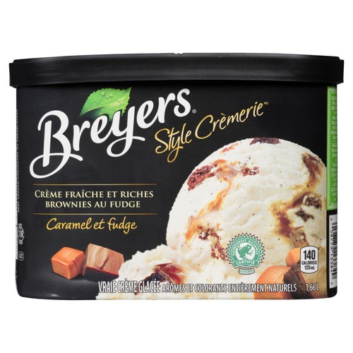 Breyers Ice Cream Caramel and Fudge For a Frozen Dessert 1.66 L