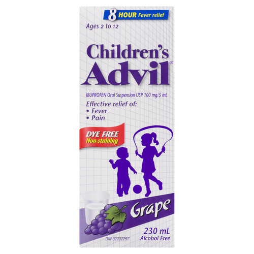 Children's Advil Dye-Free Grape 230 ml