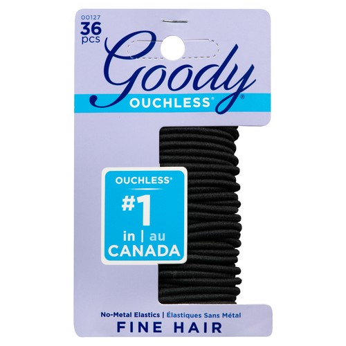 Goody Ouchless Small Black Elastics 36 EA