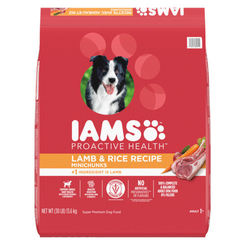 Iams Proactive Health Adult Dry Dog Food Minichunks Lamb & Rice 13.61 kg