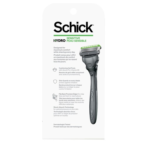 Schick Hydro Sensitive 5 Handle With Blades 2 Blades