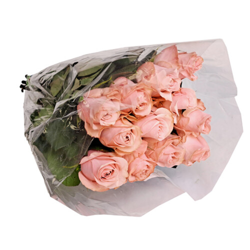 Flower Bouquet Pink Roses 50 cm 1 Dozen
