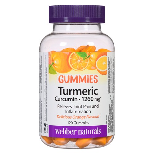 Webber Naturals Supplements Turmeric Curcumin 120 Gummies