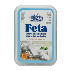 Roussas 100% Sheep's Milk Feta Cheese In Brine 200 G - Voilà Online ...