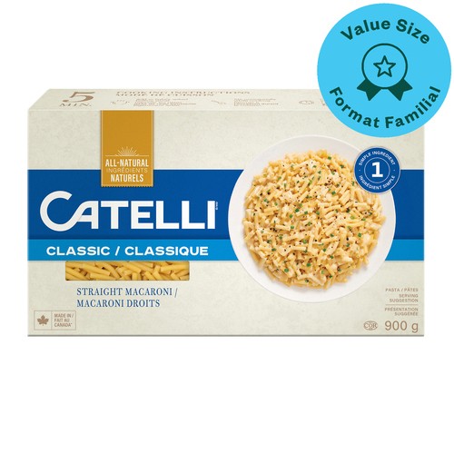 Catelli Pasta Macaroni Straight Cut 900 g