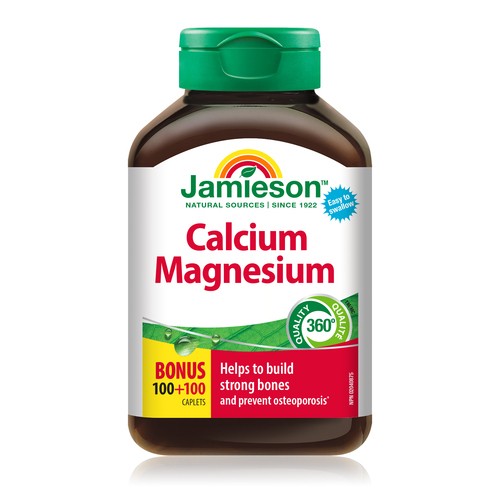 Jamieson Calcium Magnesium Caplets Bonus 200 Count