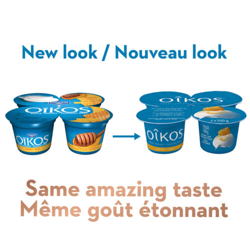 Oikos Greek Yogurt Honey On The Bottom 4 x 100 g