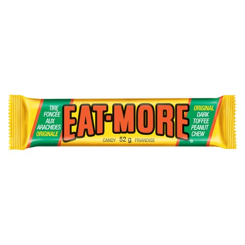 Hershey's Eat-More Chocolate Bar Dark Toffee Peanut Chew 52 g