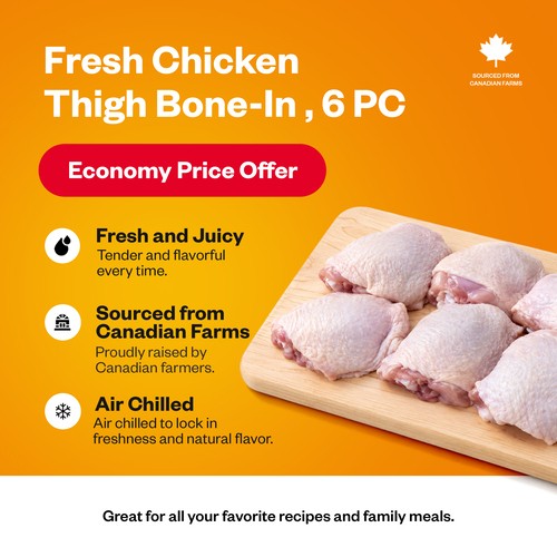 Chicken Thighs Bone-in 6 Count