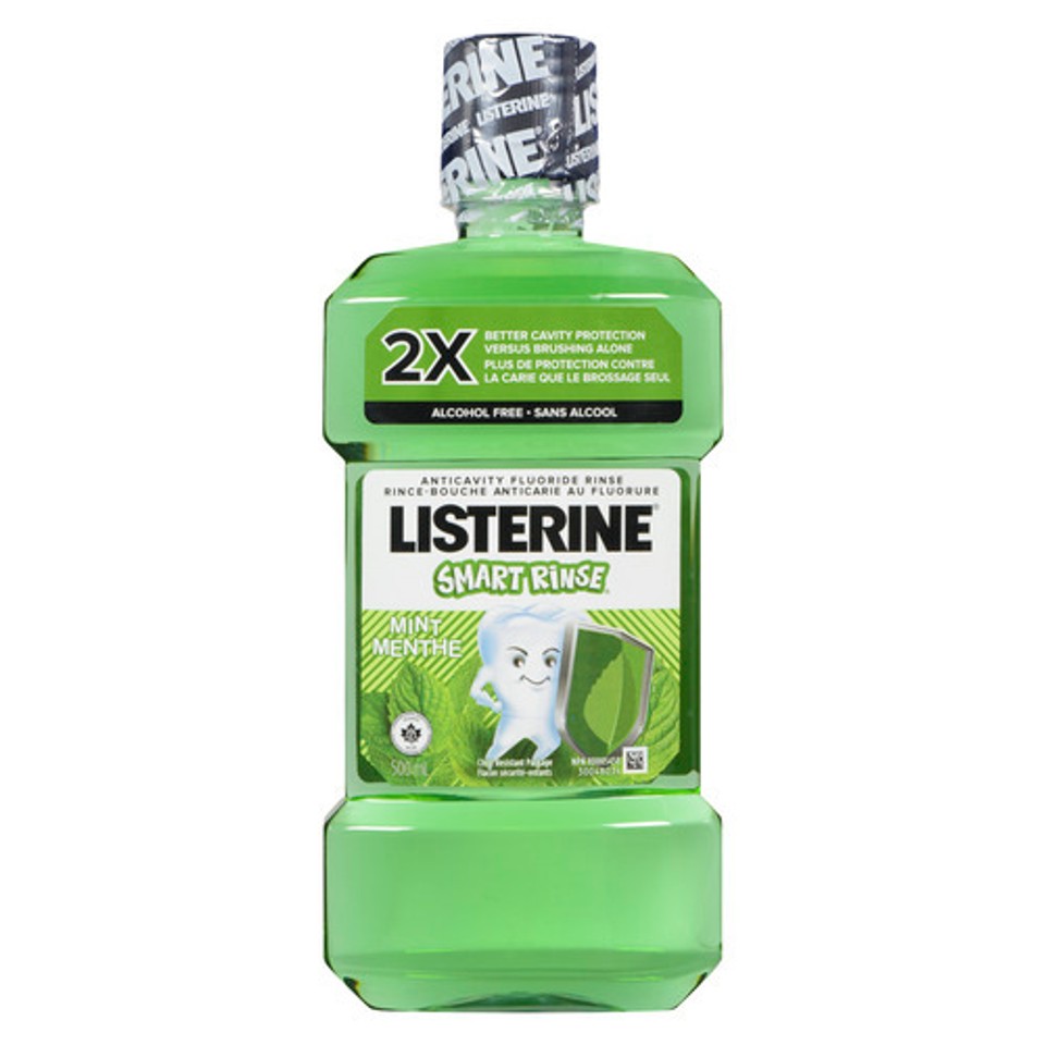 Metrist Rinse Listerine Smart Rinse Mouth Rinse Mint 500 ml - Voilà Online Groceries ...