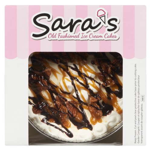 Sara's Ice Cream Cake Caramel Pecan Fudge 1.4 L