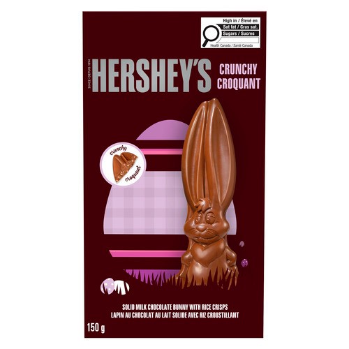 Hershey's Solid Milk Chocolate Bunny With Rice Crisps Crunchy 150 g
