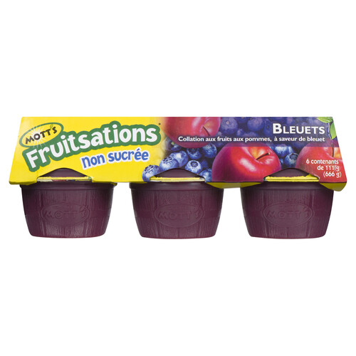 Mott's Fruitsations Apple Fruit Snack Unsweetened Blueberry 6 x 111 g