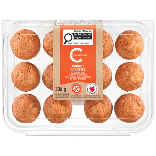 Compliments Mini Muffins Carrot 336 g