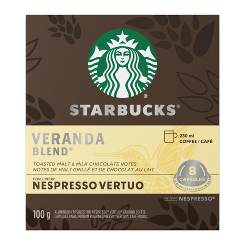 Starbucks Coffee Pods Nespresso Vertuo Veranda Blend 8 Capsules 100 g
