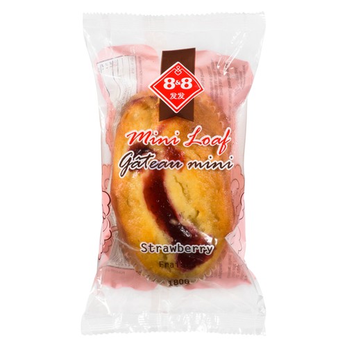 8&8 Strawberry Mini Loaf 180 g (frozen)