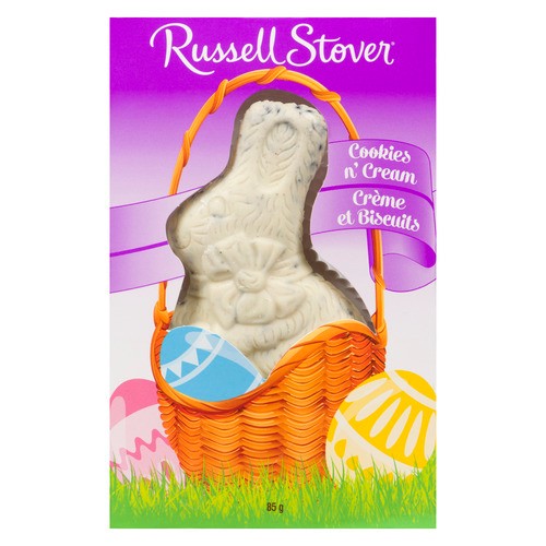 Russell Stover Chocolate Flatback Rabbit Cookies 'N' Cream 85 g
