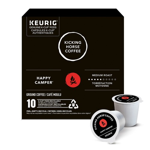 Kicking Horse Happy Camper K-Cup Coffee Pods Medium Roast 10 Count