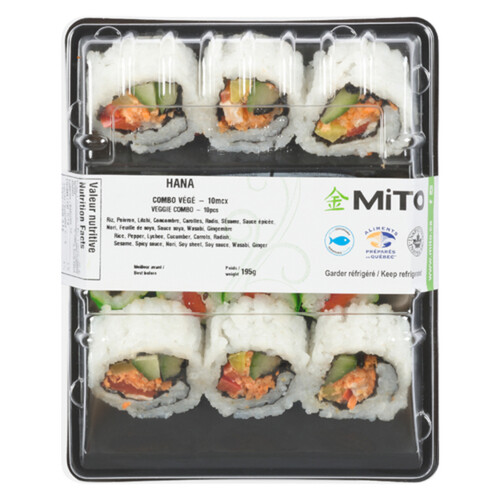 Mito Hana Veggie Combo Sushi 185 g