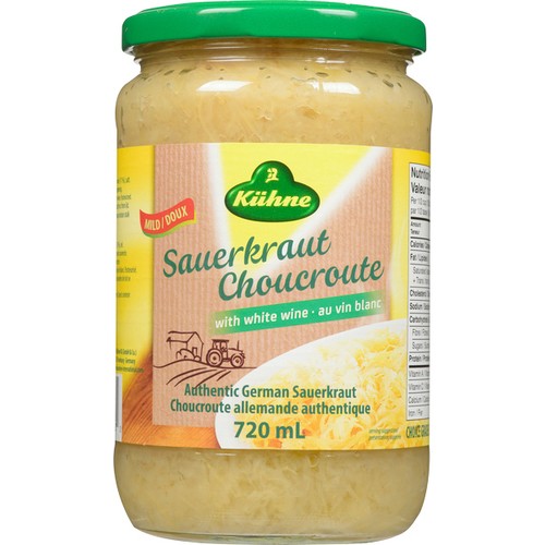 Kuehne Sauerkraut With White Wine Mild 720 ml
