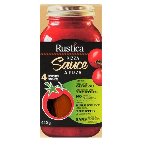Rustica Pizza Sauce 4 Pouches Traditional 440 g