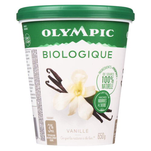Olympic Organic Yogurt Vanilla 3% 650 g