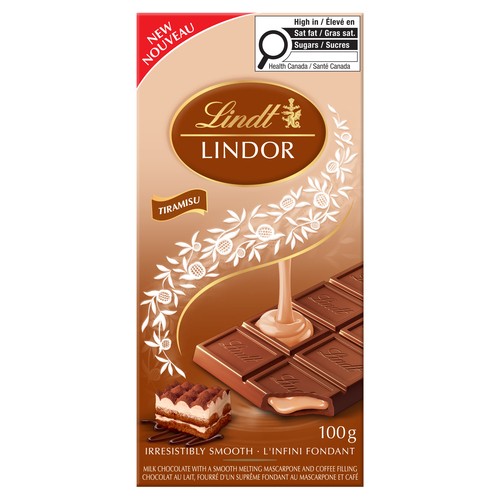 Lindt Lindor Milk Chocolate Bar Tiramisu 100 g