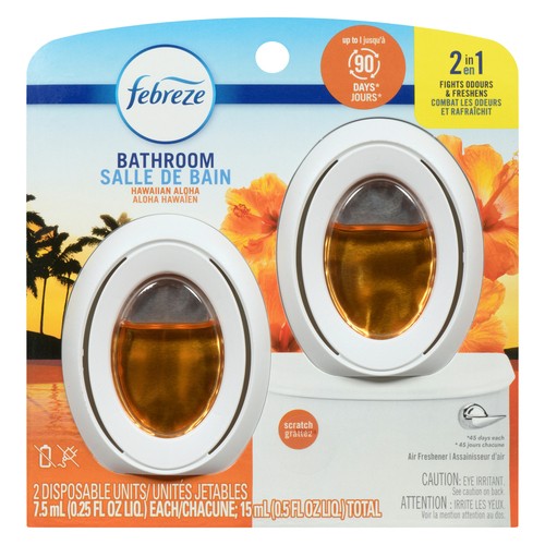 Febreze Bathroom Air Freshener Hawaiian Aloha 2 Pack 15 ml