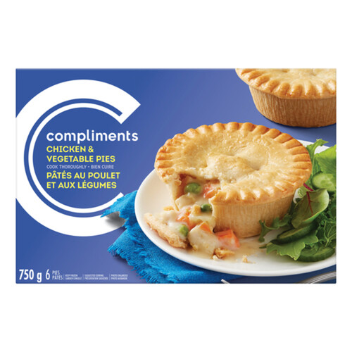 Compliments Frozen Chicken Vegetable Pot Pie 750 g