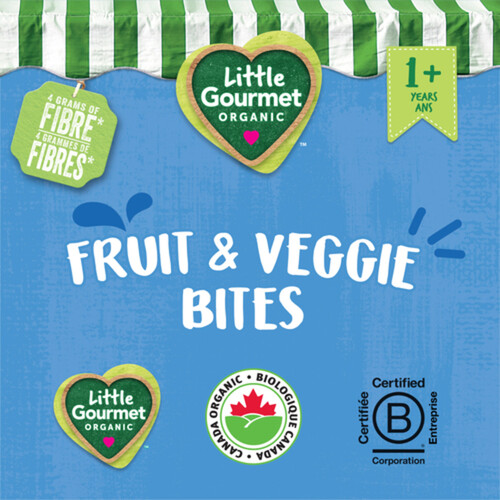 Little Gourmet Organic Fruit & Veggies Bites Blueberry Carrot Apple with Quinoa 60 g