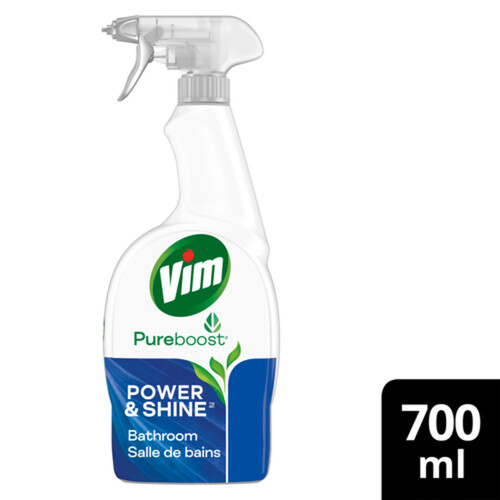 Vim Power & Shine Bathroom Spray Cleaner Removes Limescale And Soap Scum 700 ml