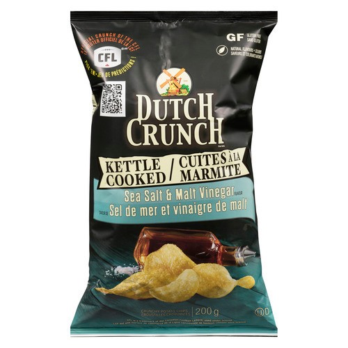 Old Dutch Crunch Potato Chips Sea Salt & Malt Vinegar 200 g