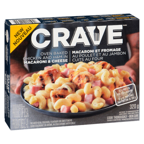 CRAVE Frozen Meal Macaroni & Cheese Creamy Chicken With Ham 320 g 