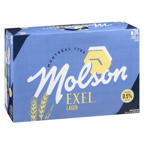 Molson Alcohol Free Excel Beer 24 x 355 ml (cans)