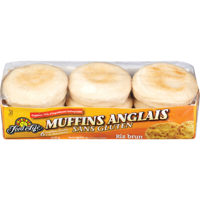 Food For Life English Muffins Brown Rice 510 G Frozen Voilà Online Groceries And Offers