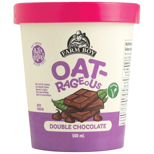 Farm Boy Dairy-Free Frozen Dessert Oat Rageous Double Chocolate 500 ml