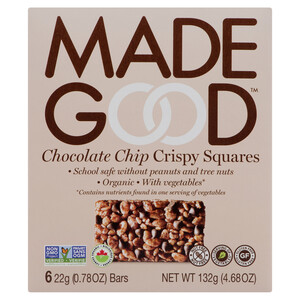 Made Good Organic Rice Crispy Squares Chocolate Chips 132 g