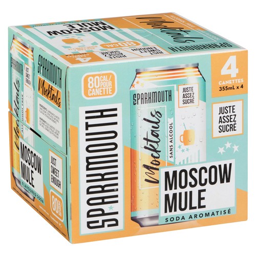Sparkmouth Alcohol-Free Mocktail Moscow Mule 4 x 355 ml (cans)