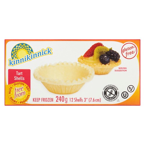 Kinnikinnick Gluten-Free Tart Shells 240 g (frozen)