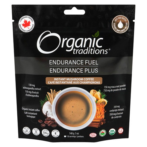 Organic Traditions Organic Instant Mushroom Coffee Endurance Fuel 140 g