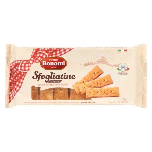 Bonomi Puff Pastry Sugar Topped 135 g