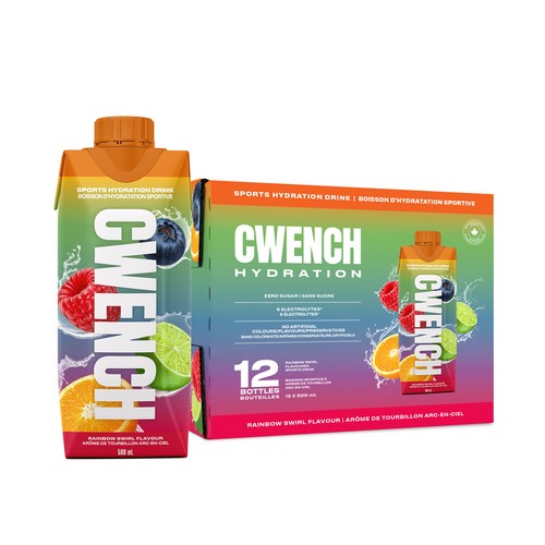 Cwench Sports Hydration Drink Rainbow Swirl 500 ml
