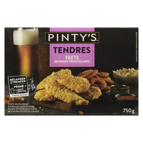 Pinty's Breast Fillets Plum Seasoned Breaded Fully Cooked Chicken 750 g (frozen)