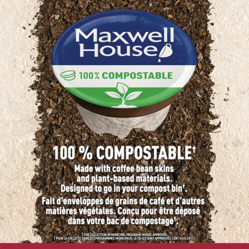Maxwell House Original Roast Coffee 100% Compostable 12 Pods 114 g