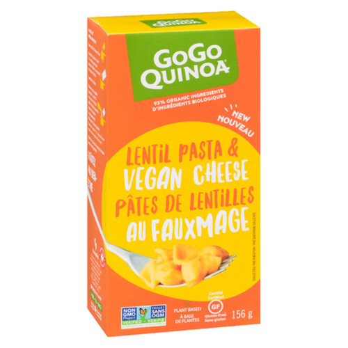 GoGo Quinoa Gluten-Free Lentil Pasta & Vegan Cheese 156 g