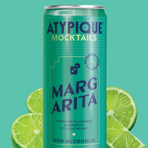 Atypique Non-Alcoholic Mocktail Margarita 4 x 355 ml (cans)