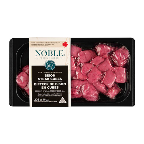 Noble Premium Bison Steak Cubes 226 g