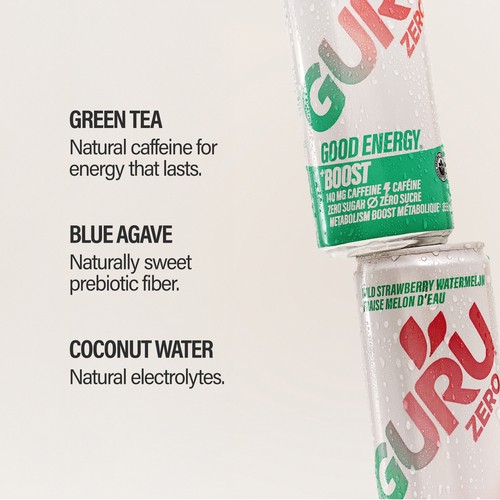 Guru Energy Drink Strawberry Watermelon 24 x 355 ml (cans)